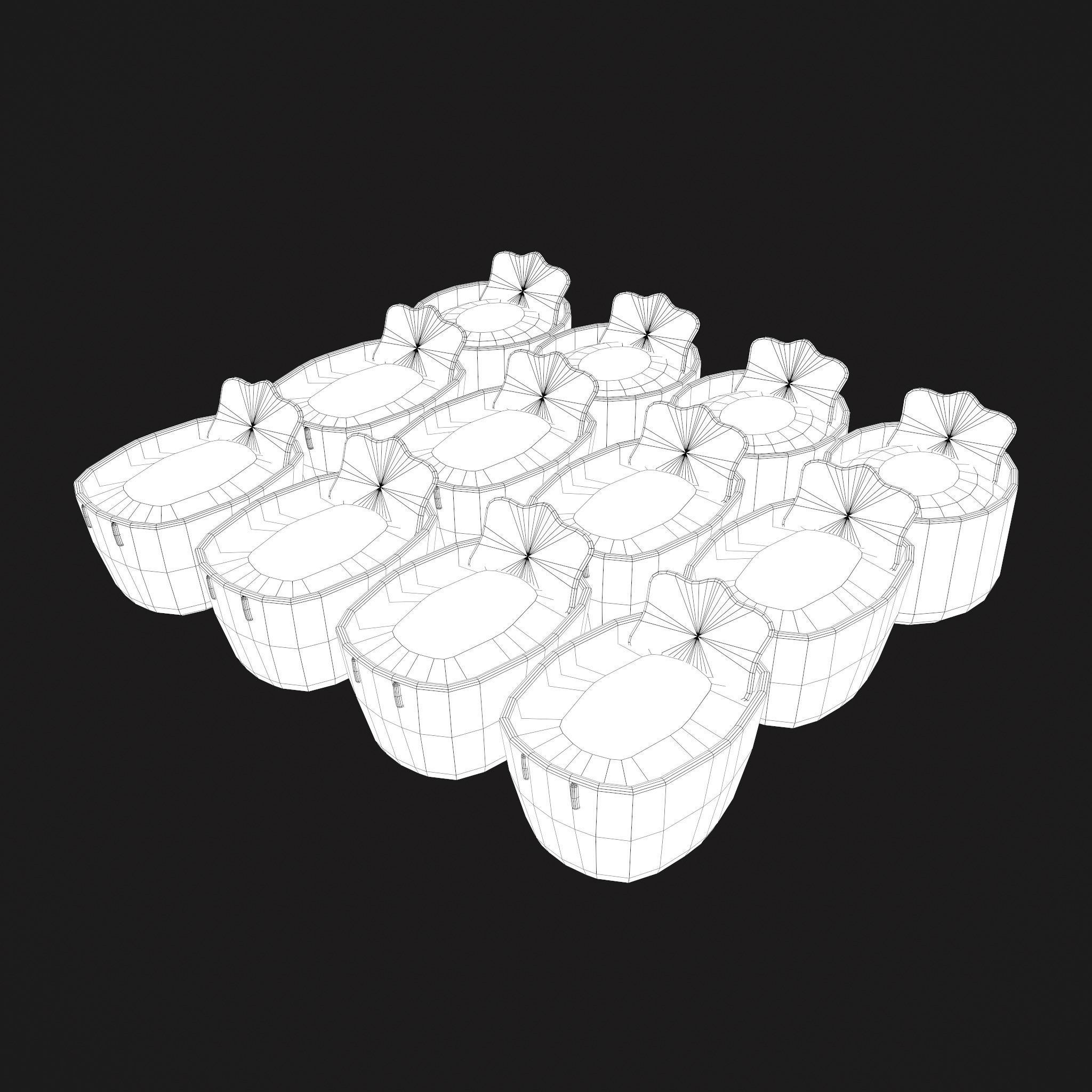 Medieval Spice Baskets Low-poly 3D model_28