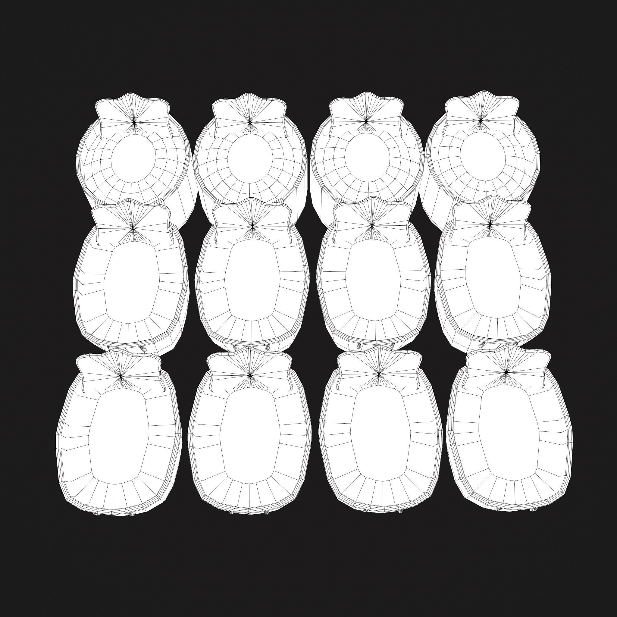 Medieval Spice Baskets Low-poly 3D model_33