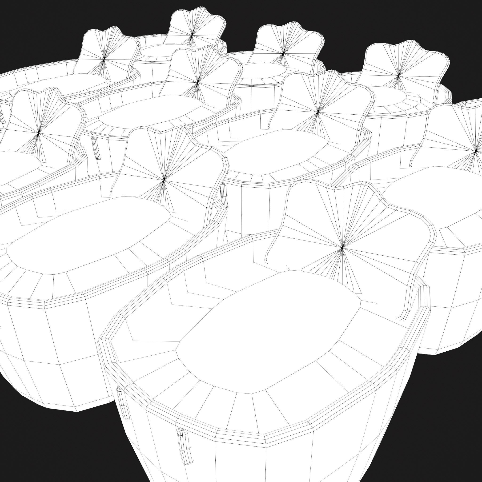 Medieval Spice Baskets Low-poly 3D model_30