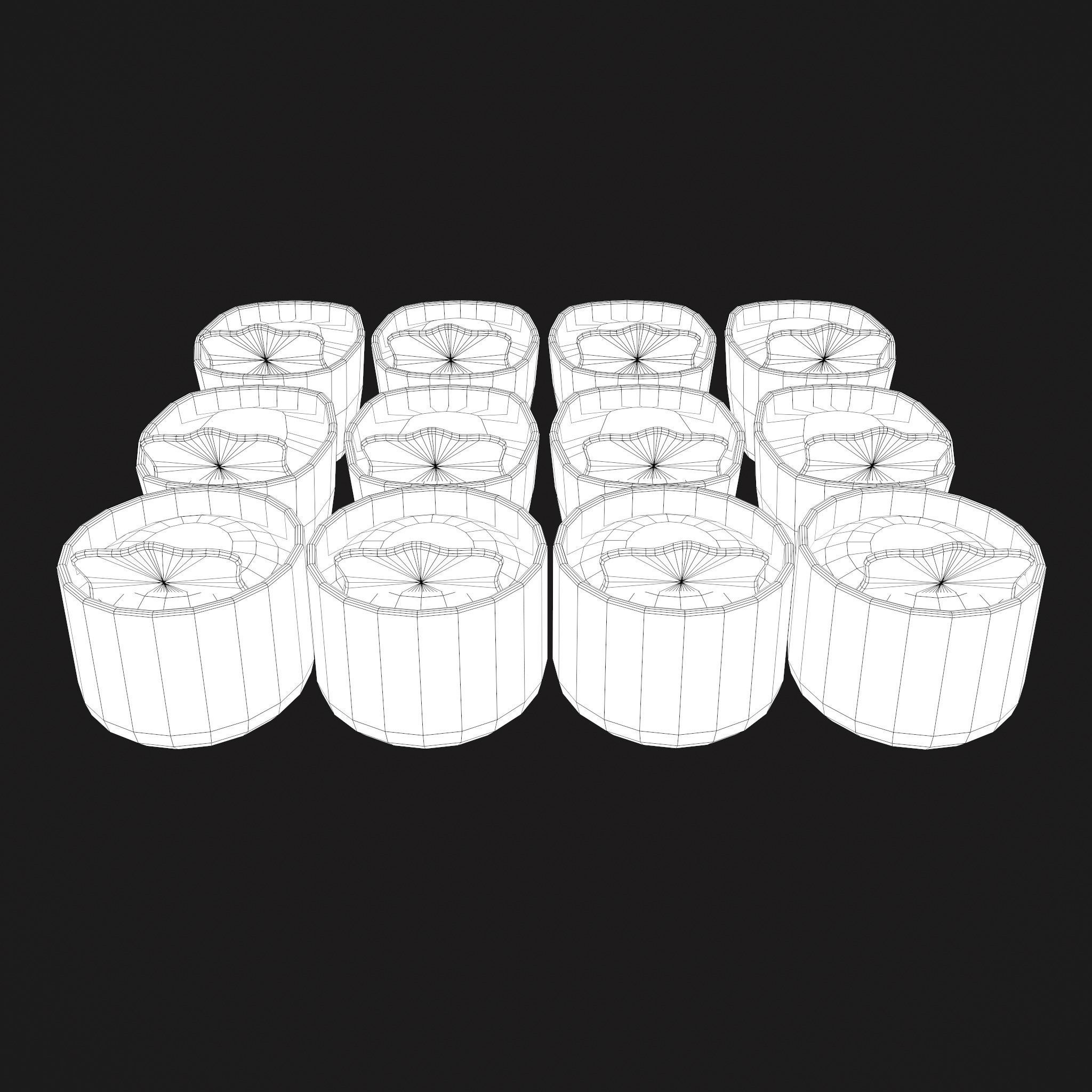 Medieval Spice Baskets Low-poly 3D model_34