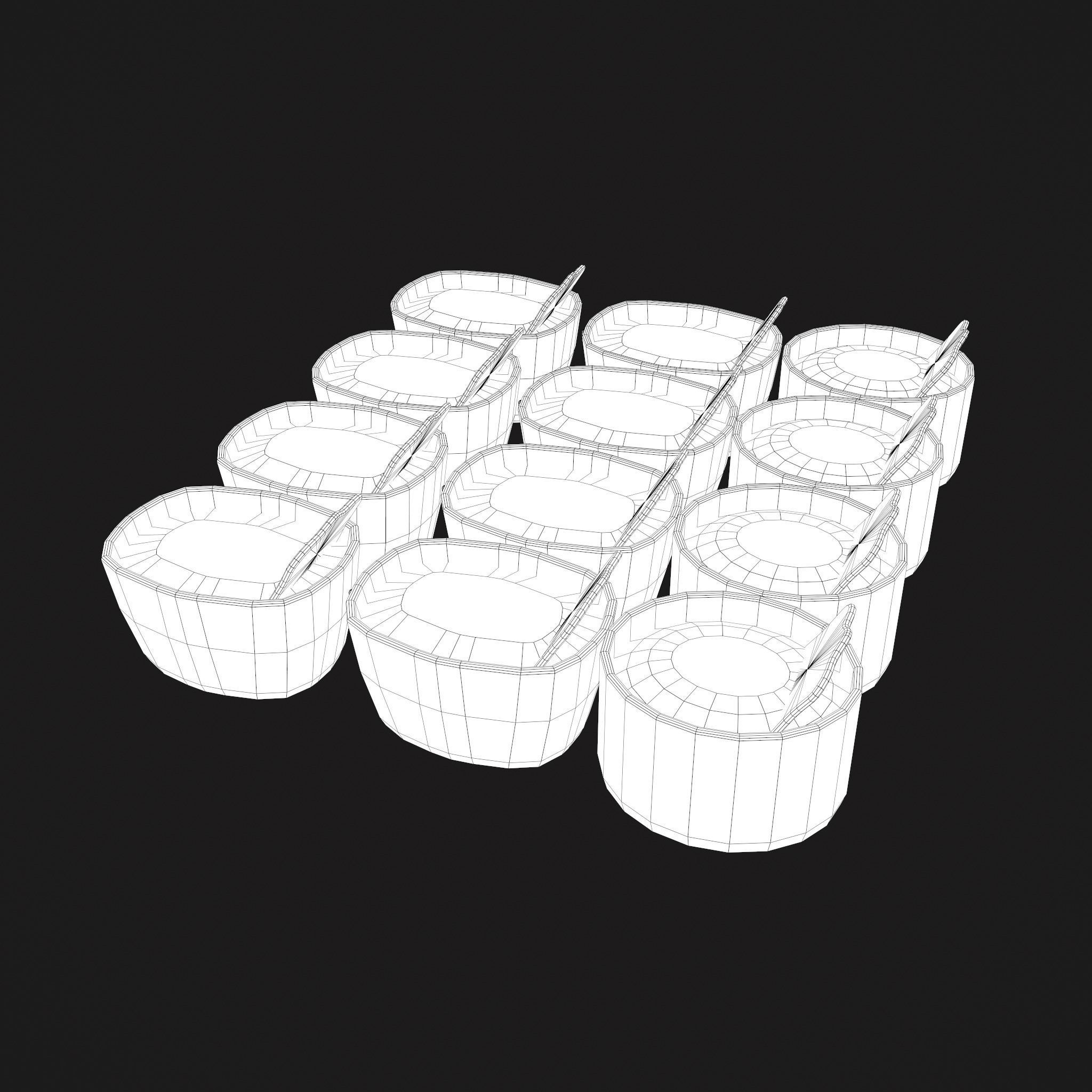 Medieval Spice Baskets Low-poly 3D model_24