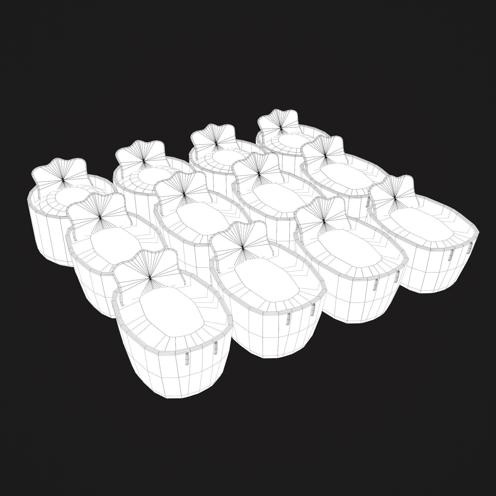 Medieval Spice Baskets Low-poly 3D model_21