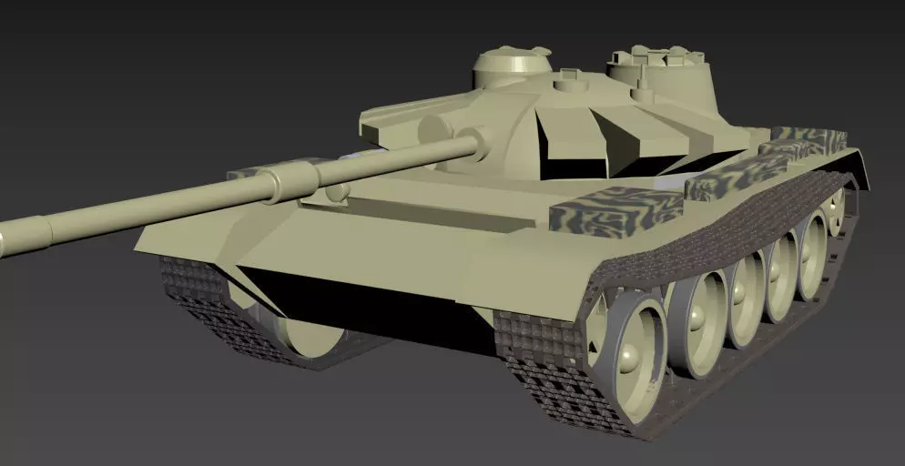 t-72 B tank 3D model_0