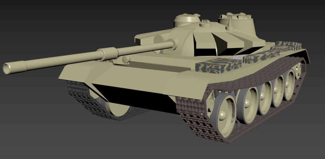 t-72 B tank 3D model_1
