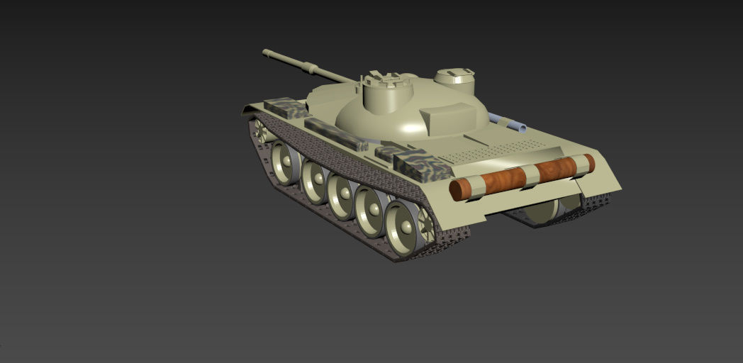 t-72 B tank 3D model_4