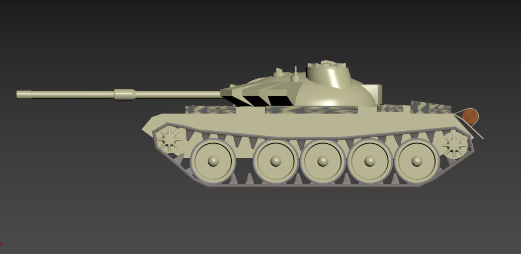 t-72 B tank 3D model_11