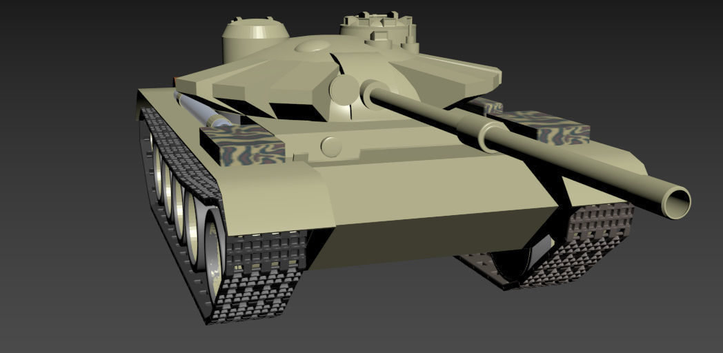t-72 B tank 3D model_2