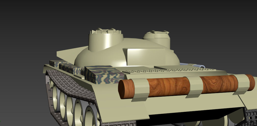 t-72 B tank 3D model_9