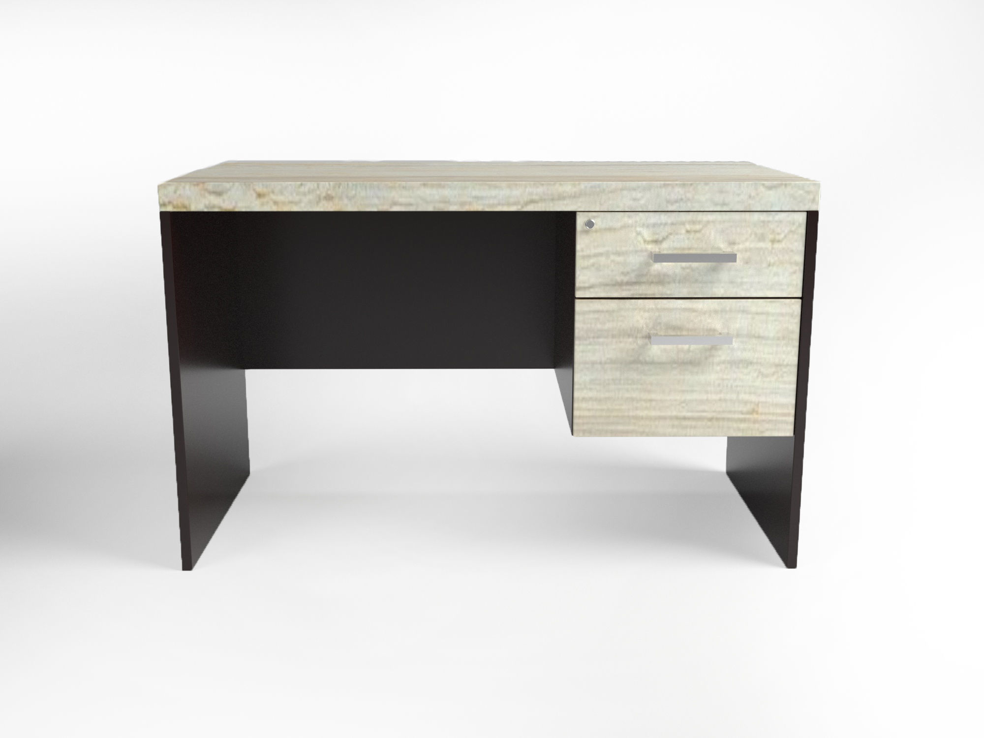 Desk for office 3D model_2