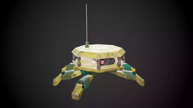 Military drone Low-poly 3D model