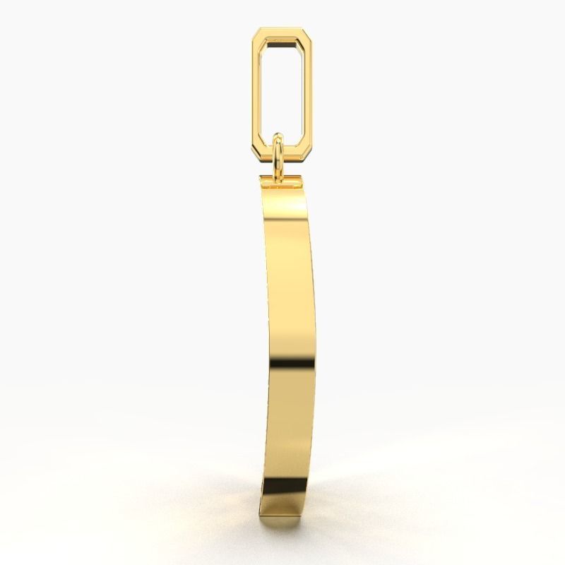 G SCRIPT DIAMOND PENDANT 3D print model_4