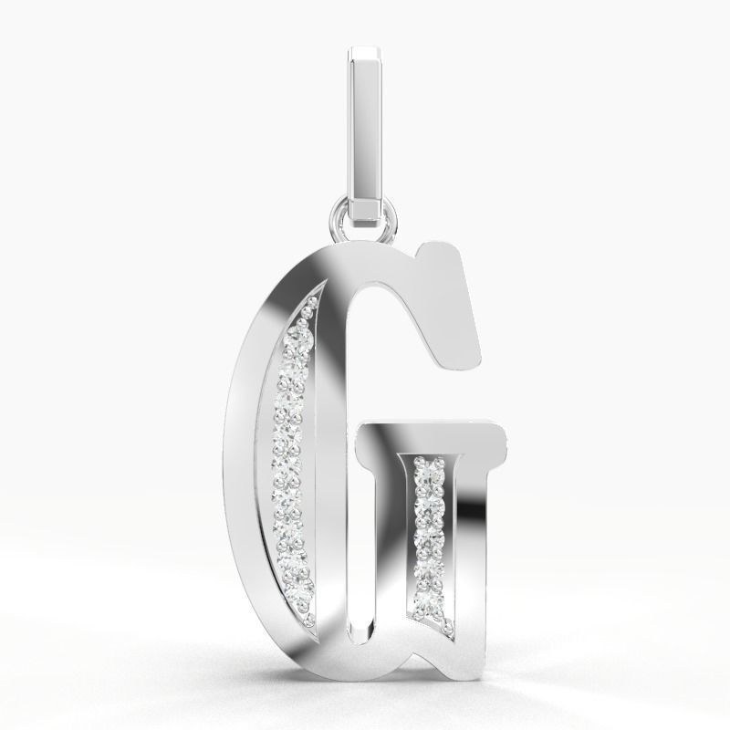 G SCRIPT DIAMOND PENDANT 3D print model_10