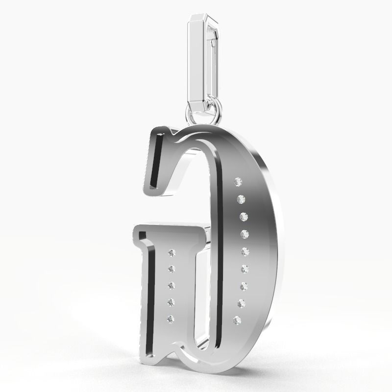 G SCRIPT DIAMOND PENDANT 3D print model_8