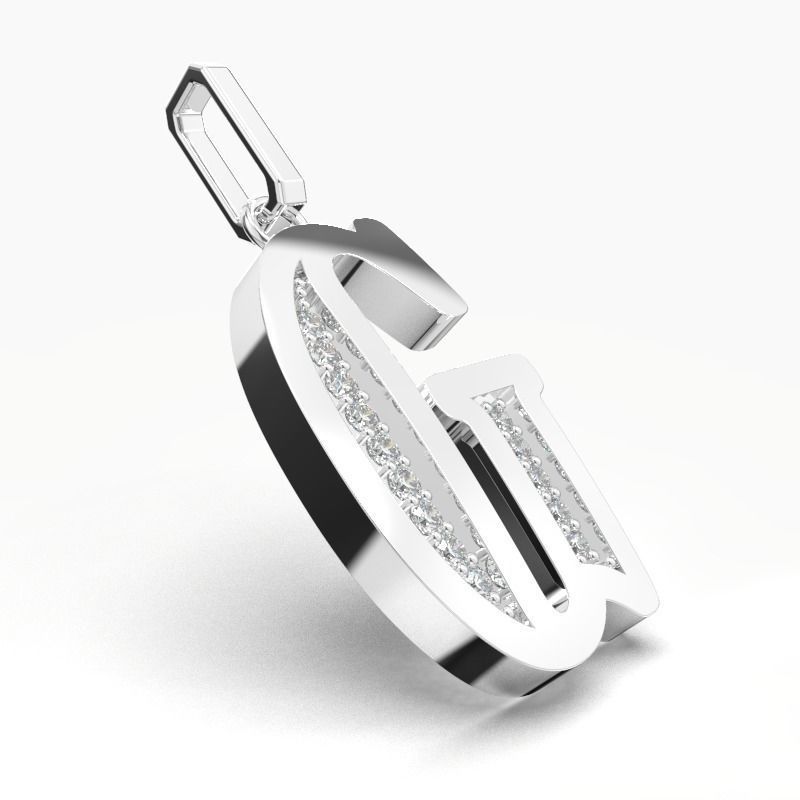 G SCRIPT DIAMOND PENDANT 3D print model_11