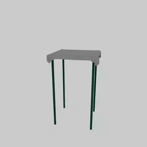 Soviet table with Mattress  Free low-poly 3D model