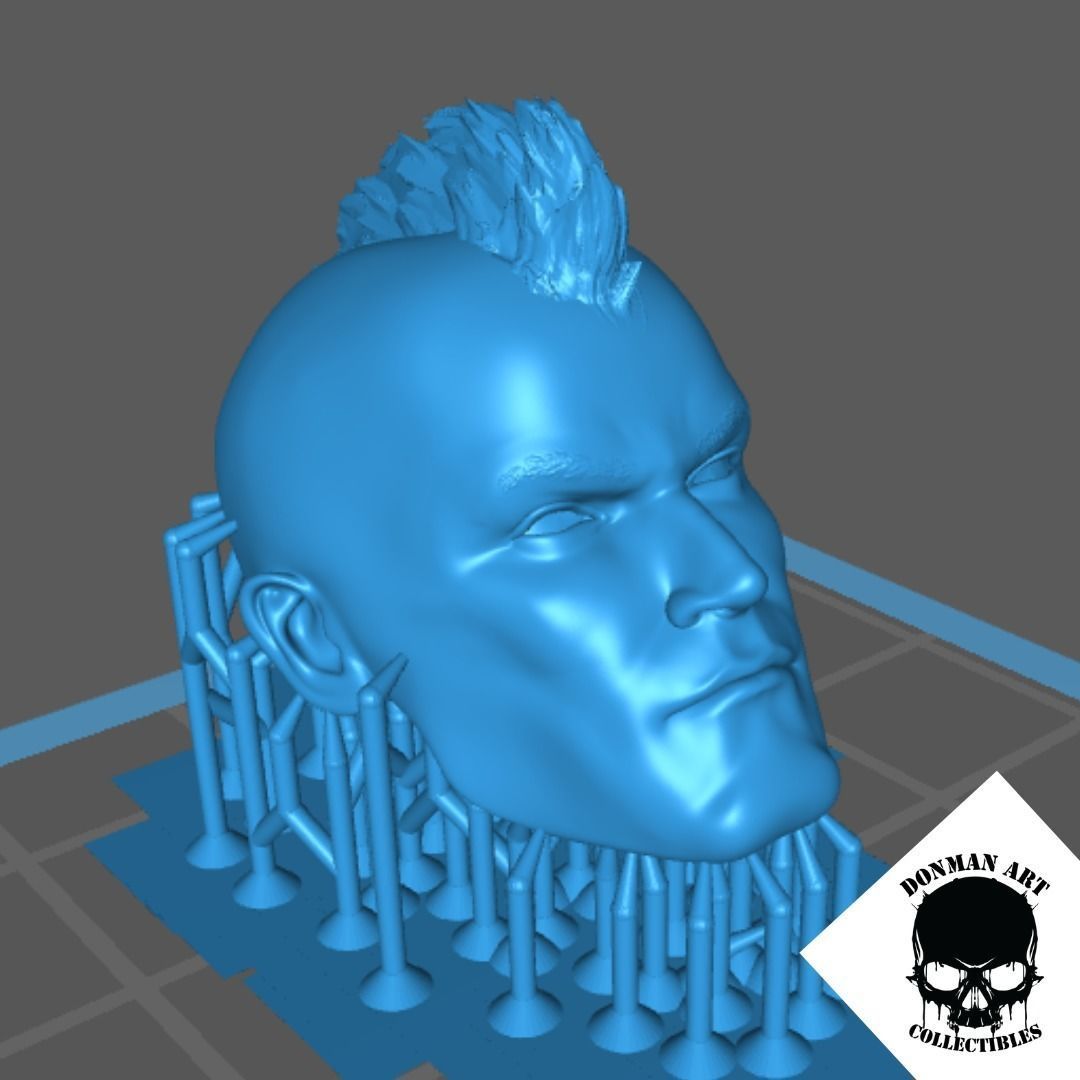 The Punk Head for 6 inch action figures 3D print model_13