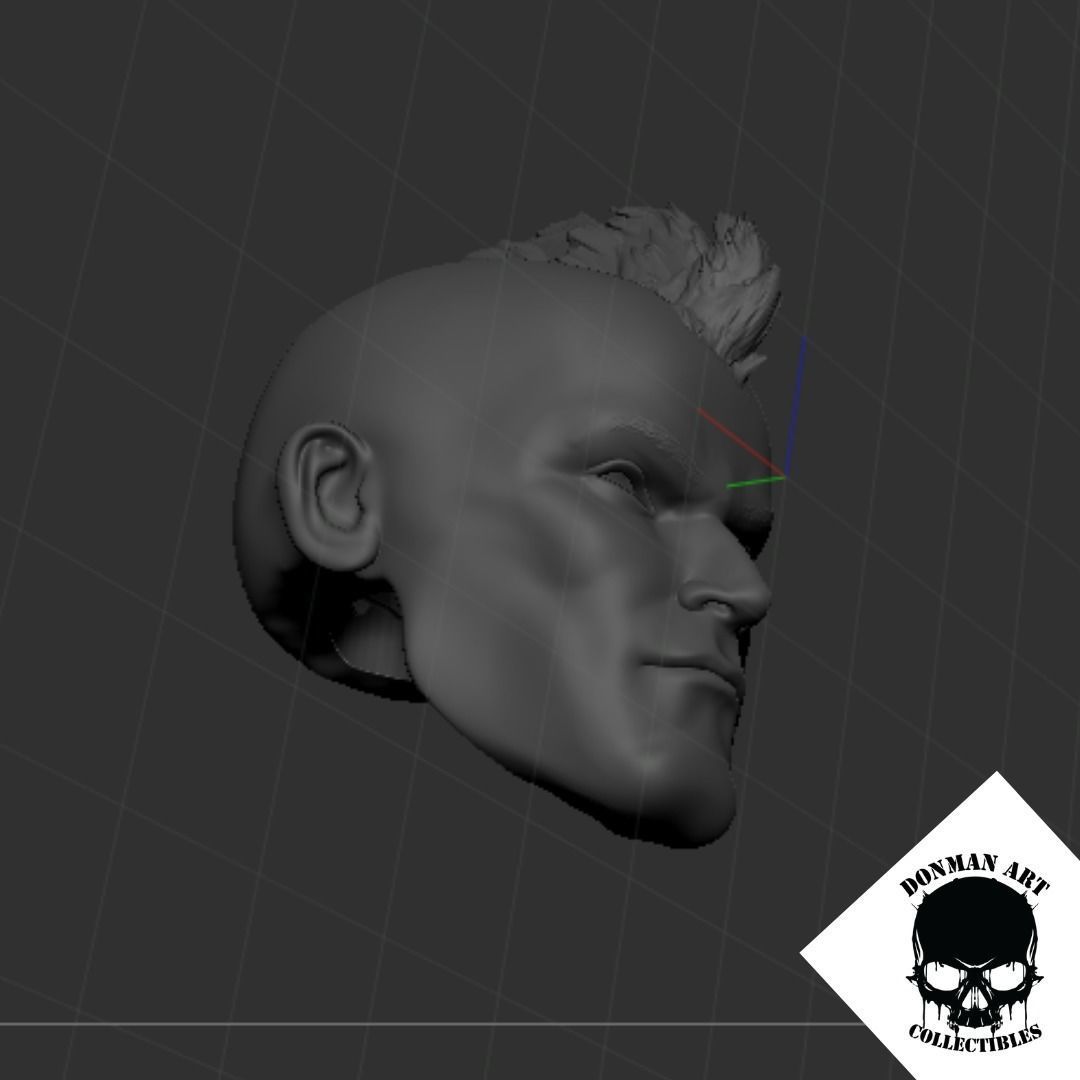 The Punk Head for 6 inch action figures 3D print model_9