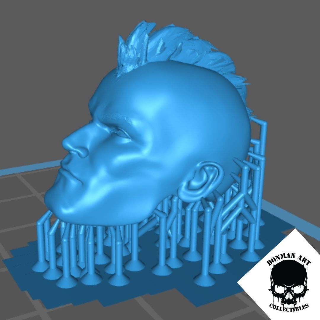 The Punk Head for 6 inch action figures 3D print model_12
