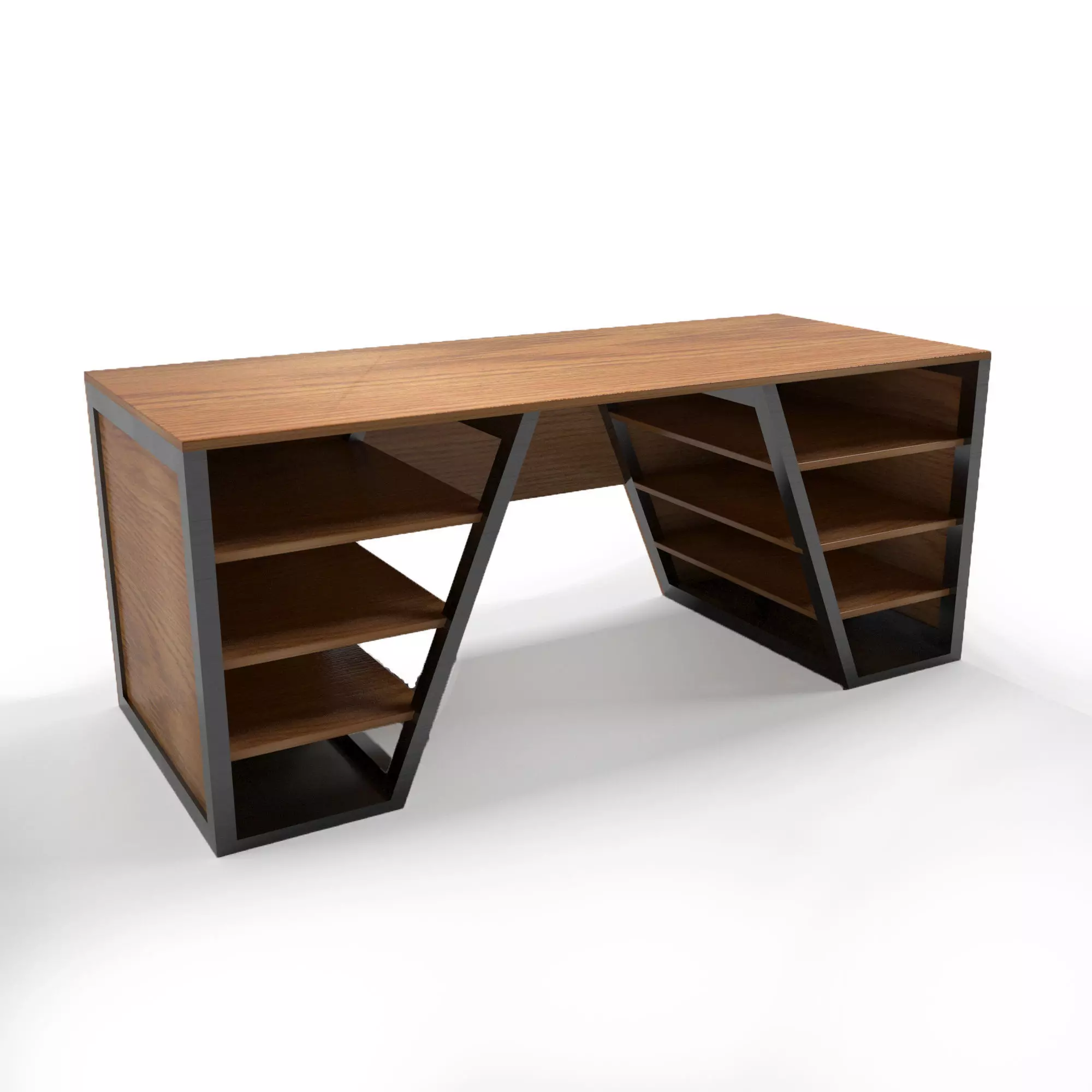 Desk for office 3D model_0