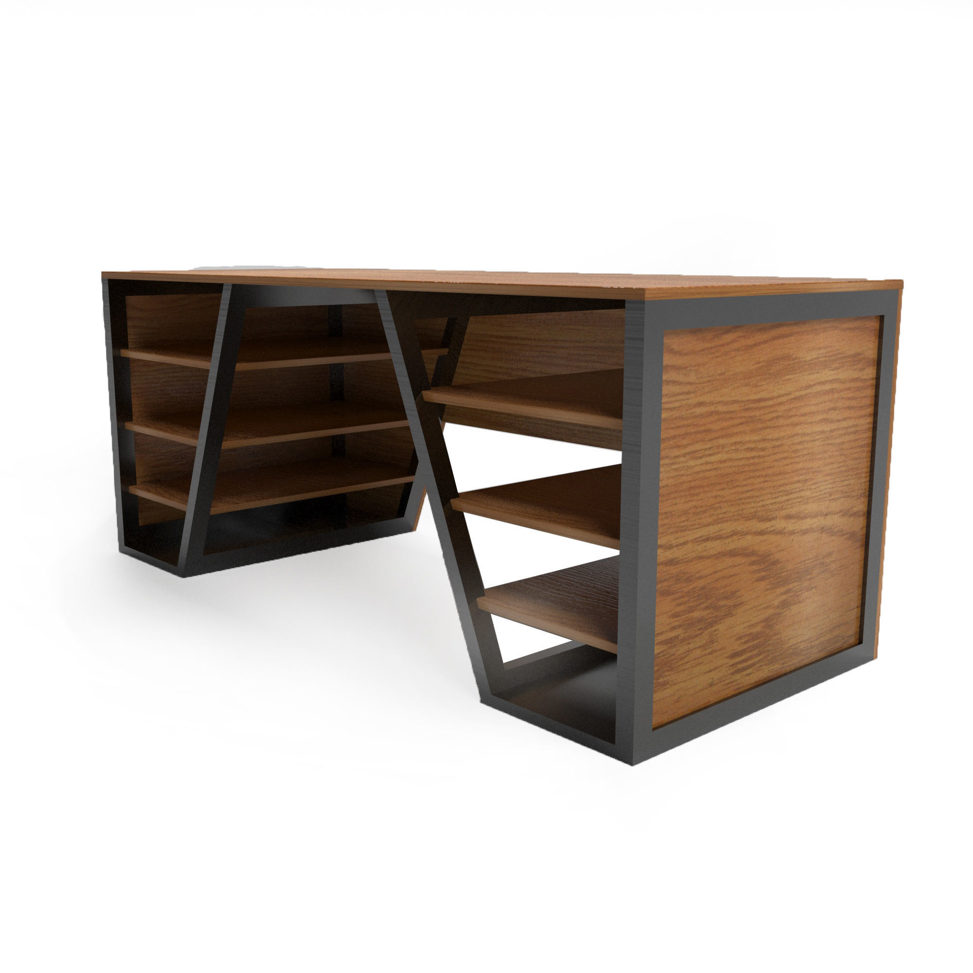 Desk for office 3D model_1