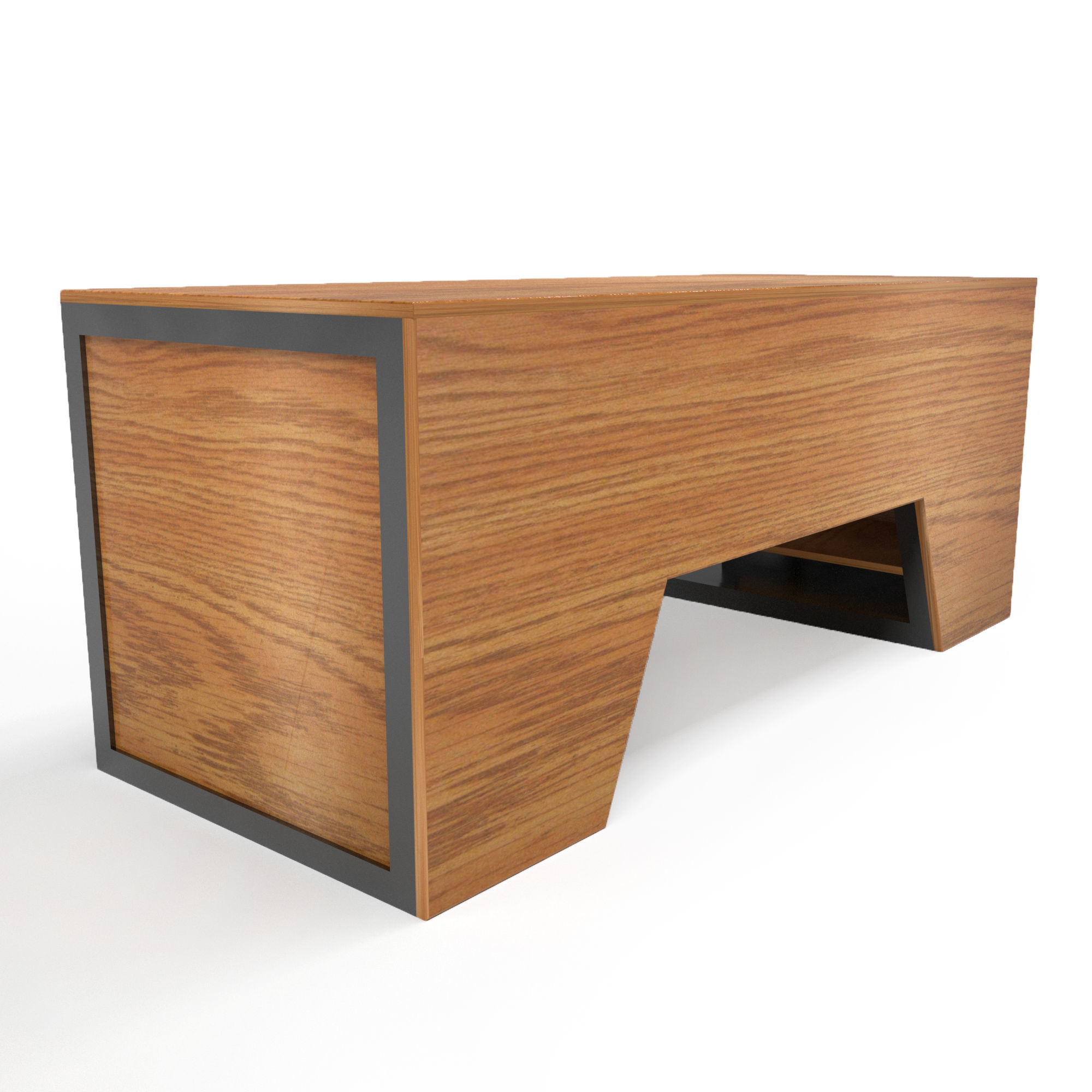 Desk for office 3D model_2