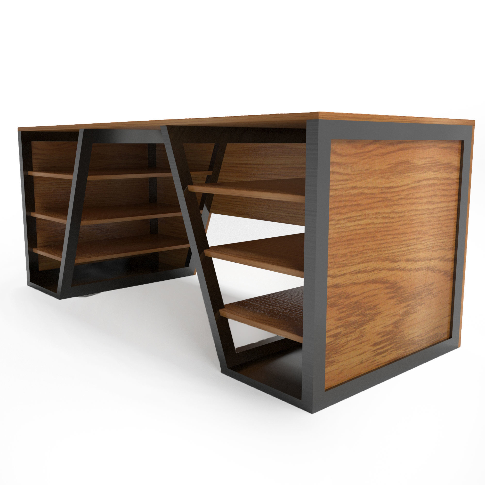 Desk for office 3D model_3