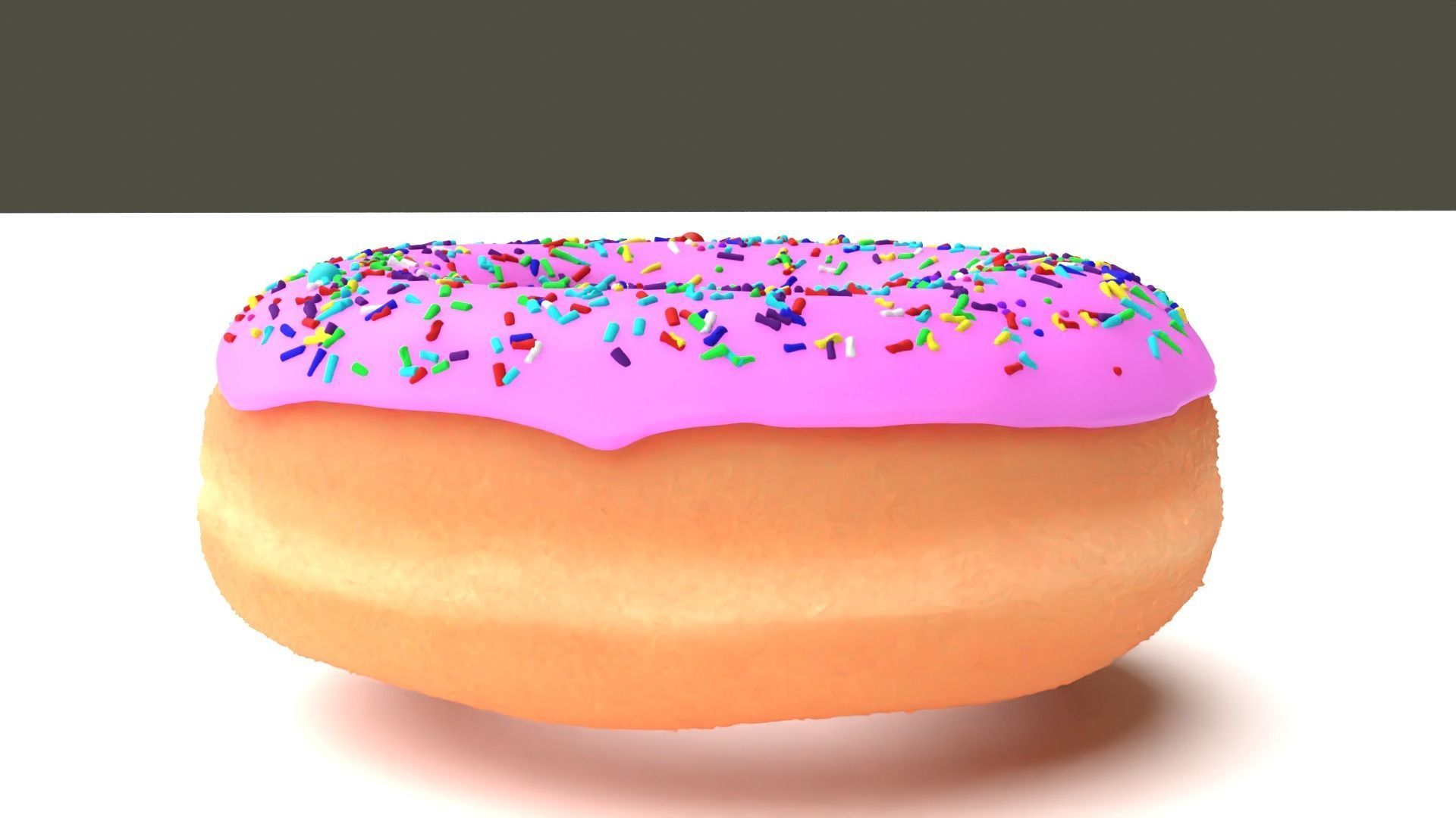 Donut with sprinkles 3D model_5