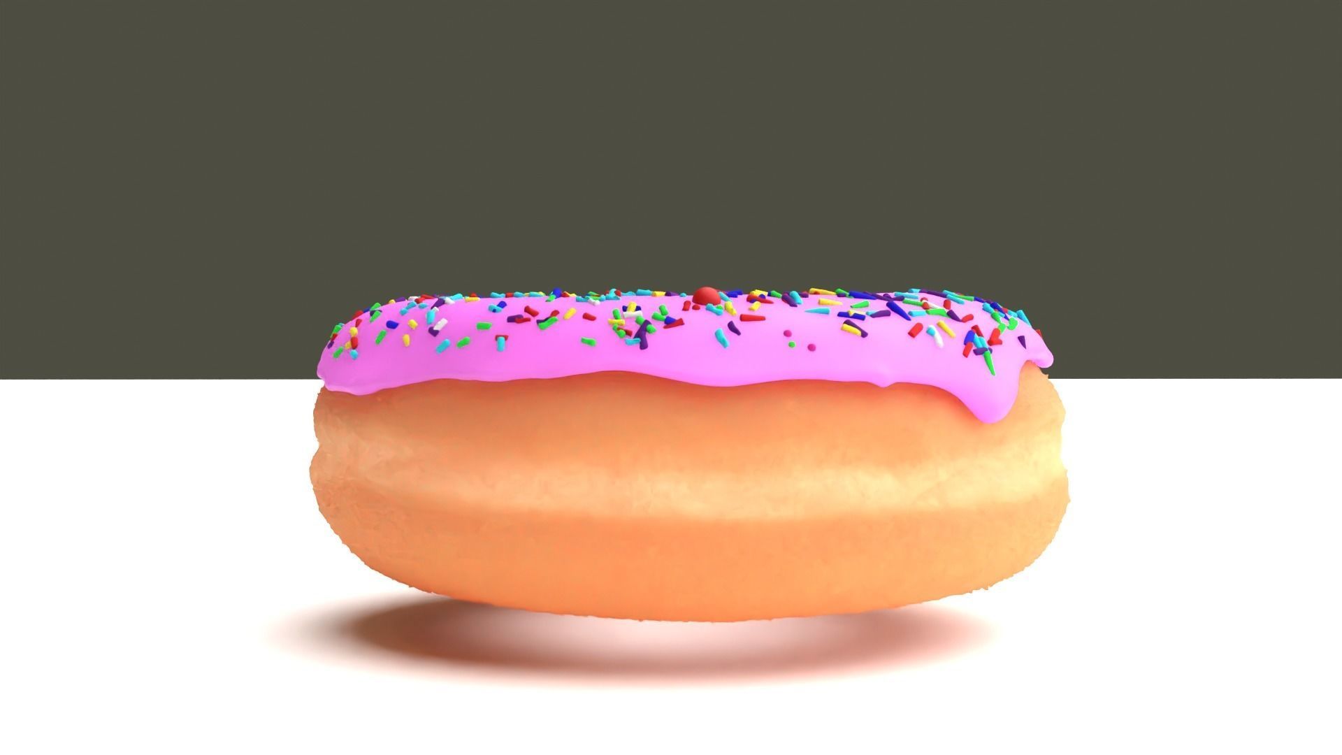 Donut with sprinkles 3D model_6