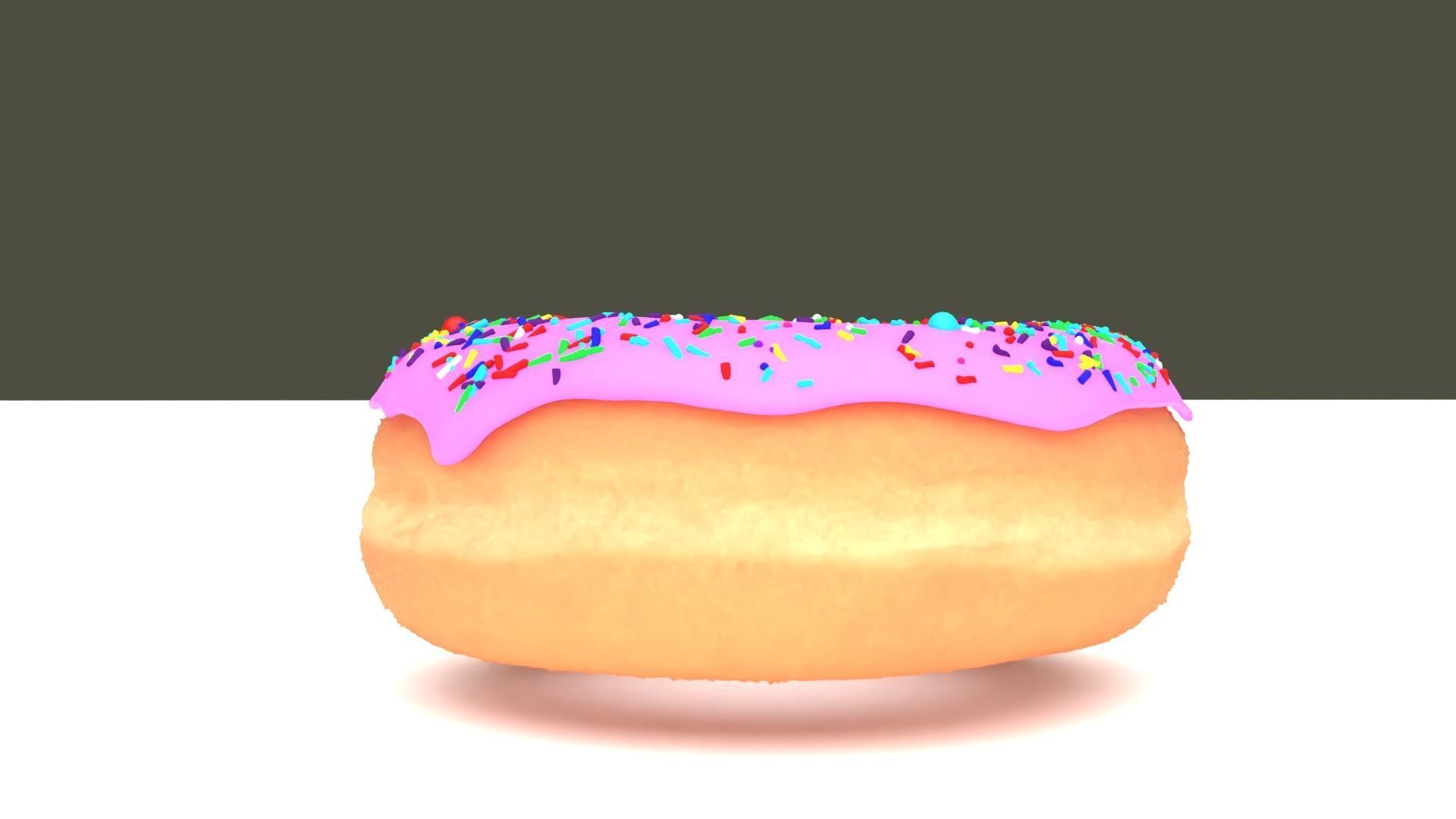 Donut with sprinkles 3D model_7