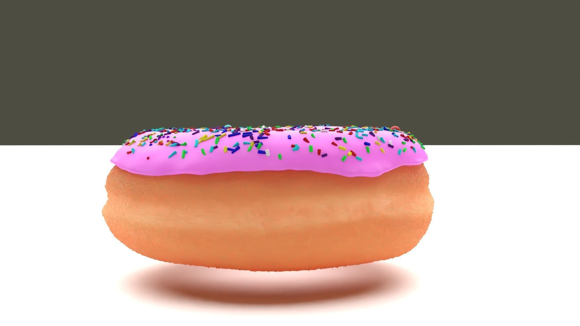 Donut with sprinkles 3D model_1
