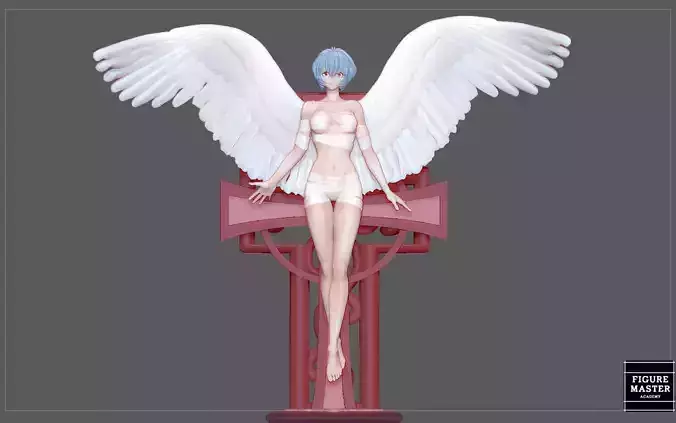 REI AYANAMI ANGEL EVANGELION GIRL STATUE CUTE PRETTY ANIME 3D print model