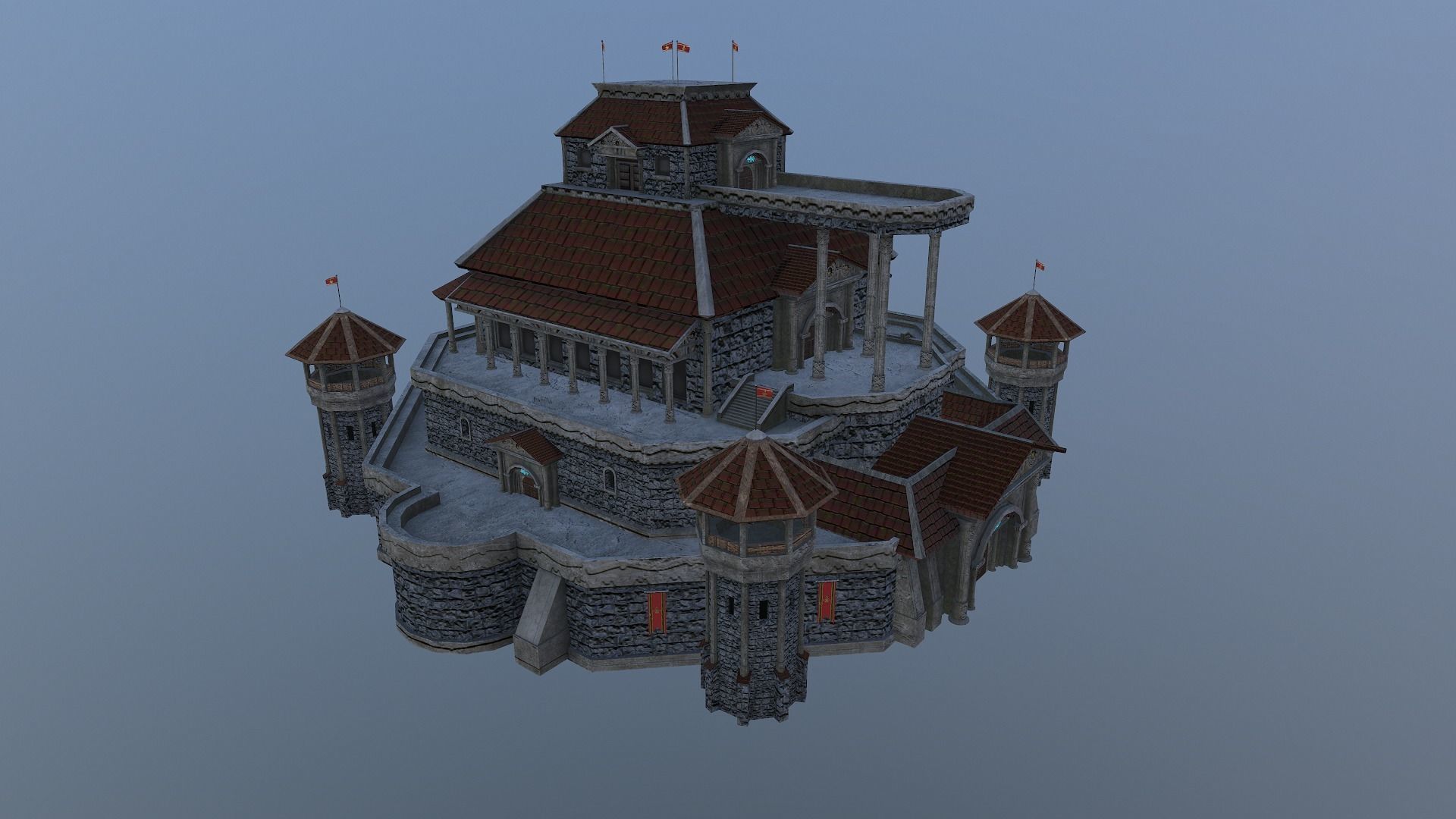  Medieval Castle Level 20 3D model_46