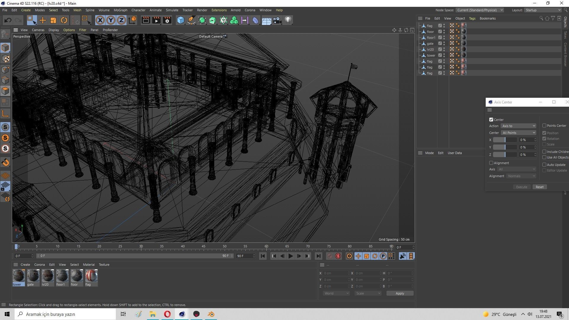  Medieval Castle Level 20 3D model_49
