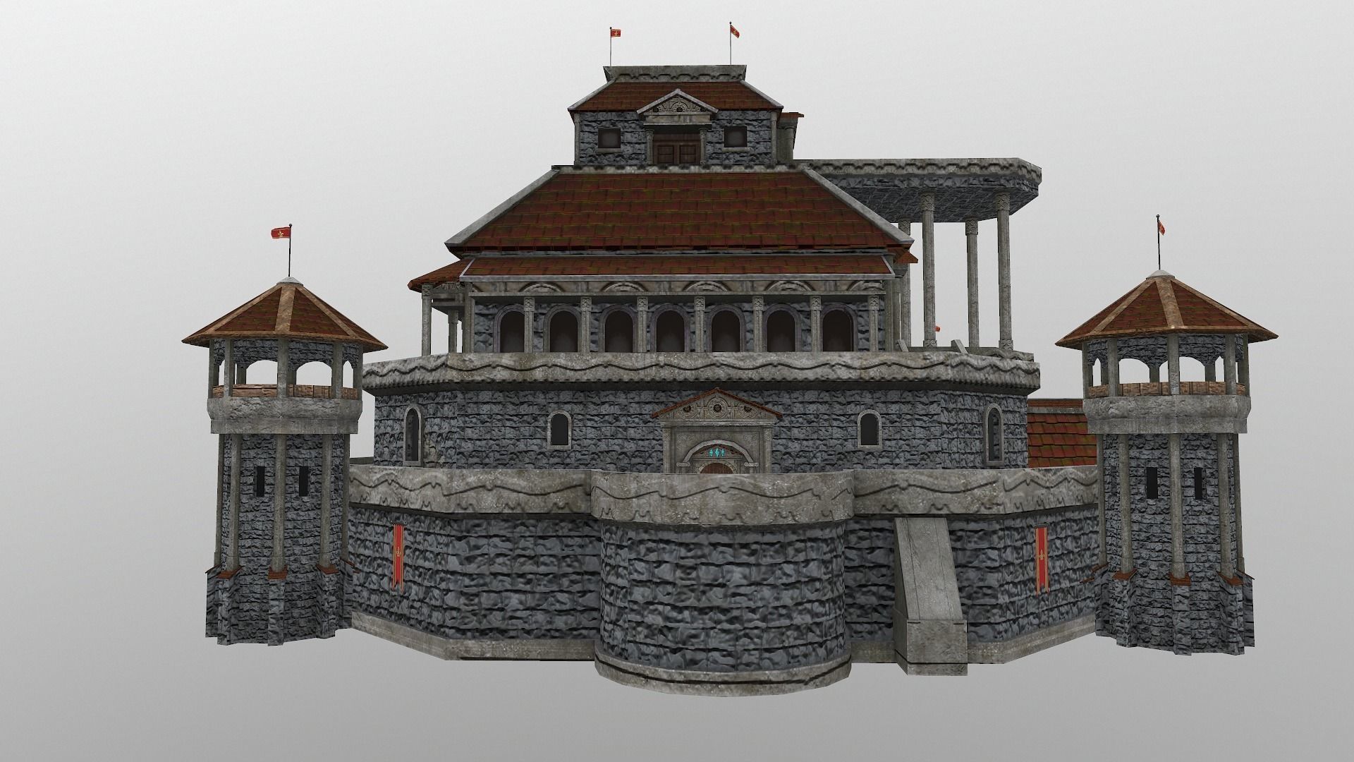  Medieval Castle Level 20 3D model_5