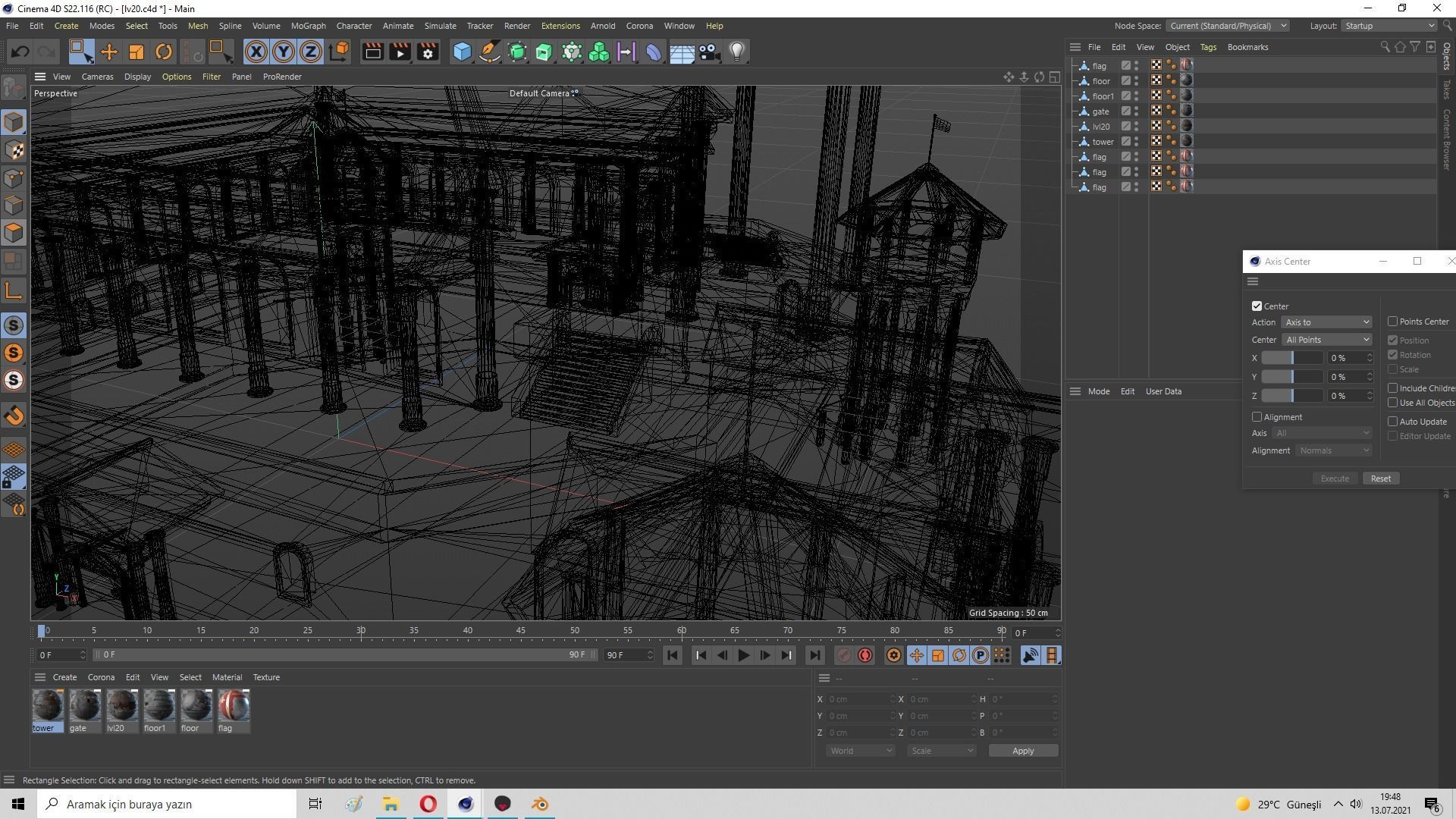  Medieval Castle Level 20 3D model_48