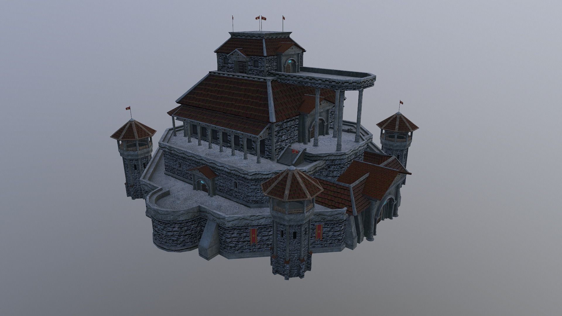  Medieval Castle Level 20 3D model_33