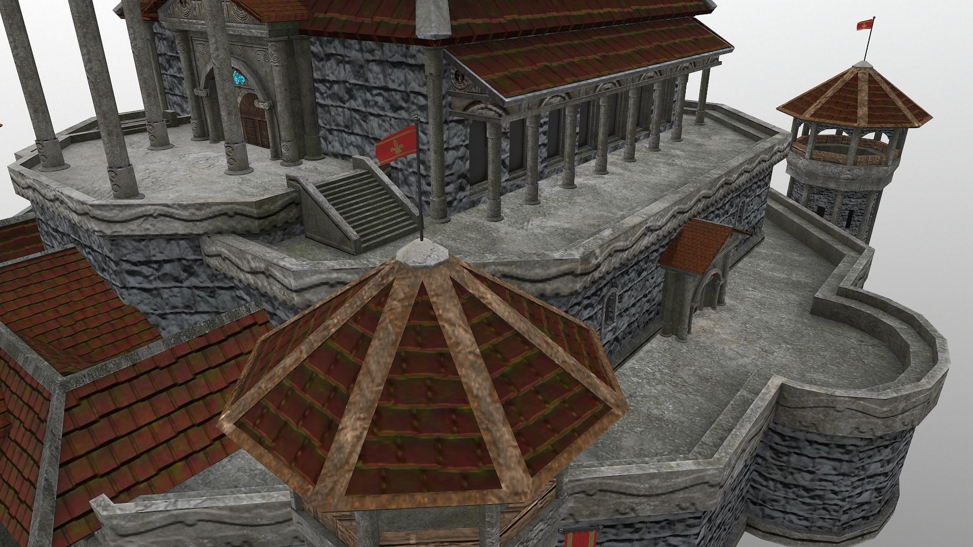  Medieval Castle Level 20 3D model_12