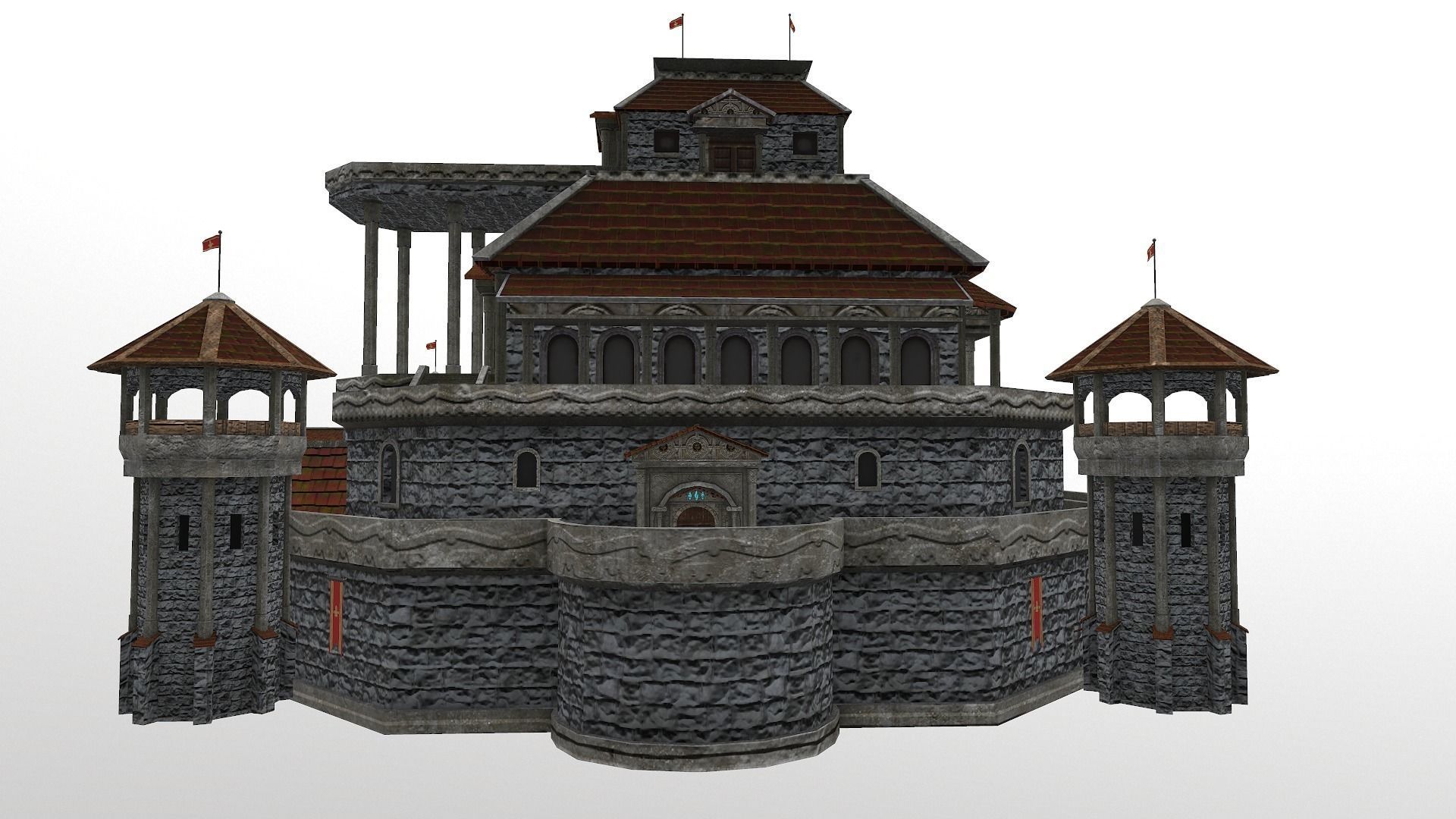  Medieval Castle Level 20 3D model_7