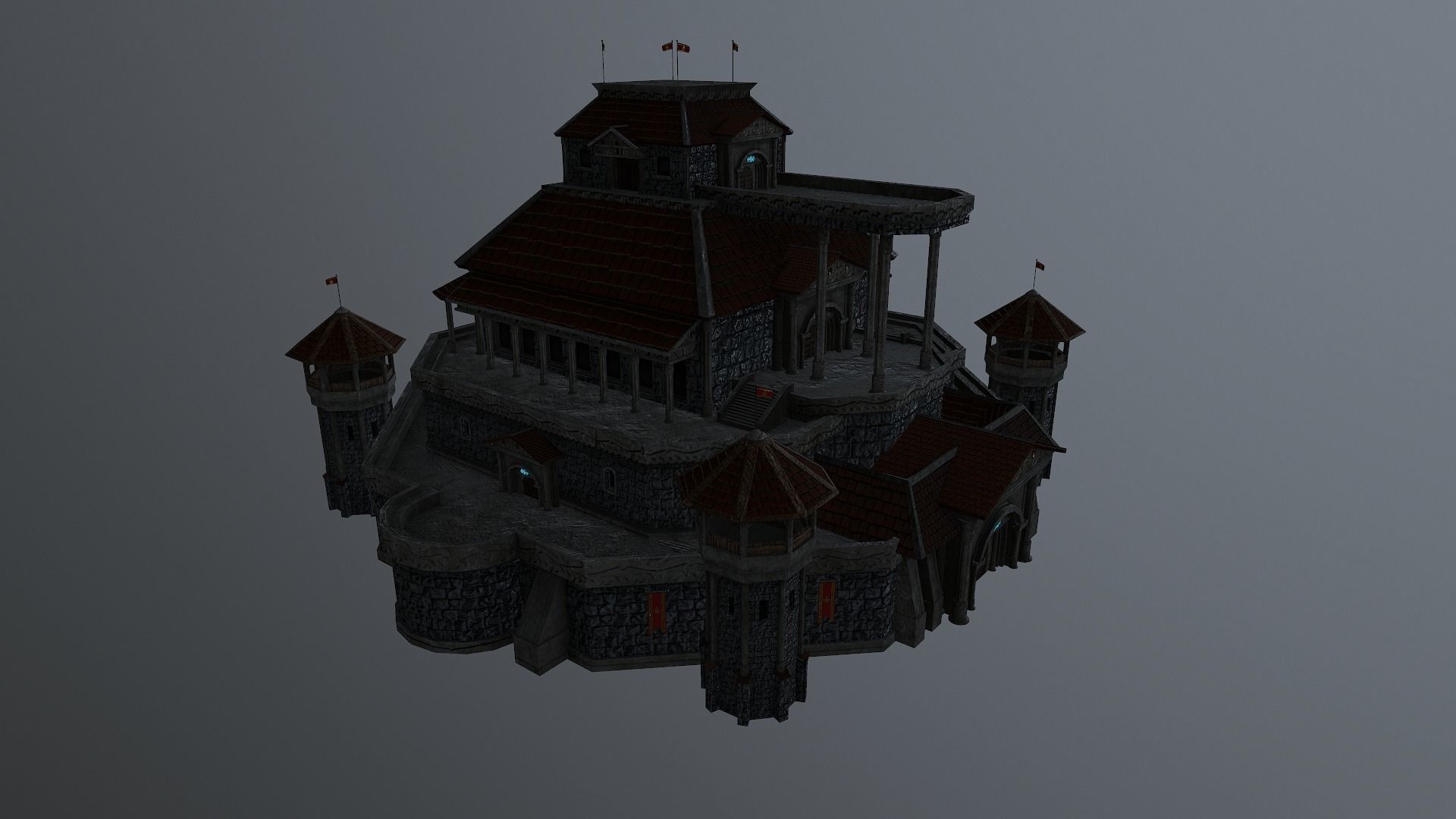  Medieval Castle Level 20 3D model_45