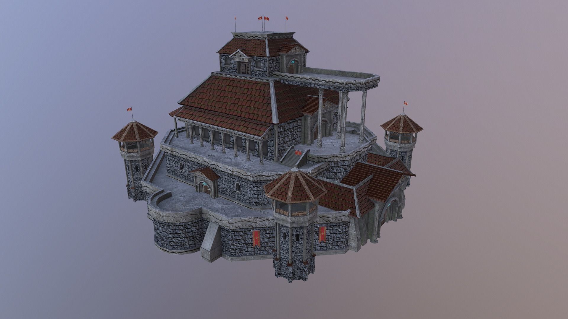  Medieval Castle Level 20 3D model_42