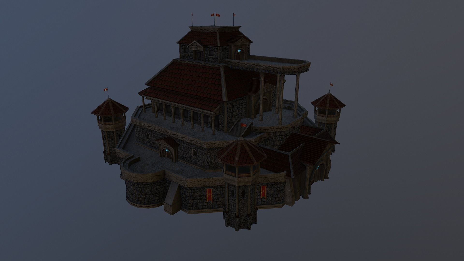  Medieval Castle Level 20 3D model_26