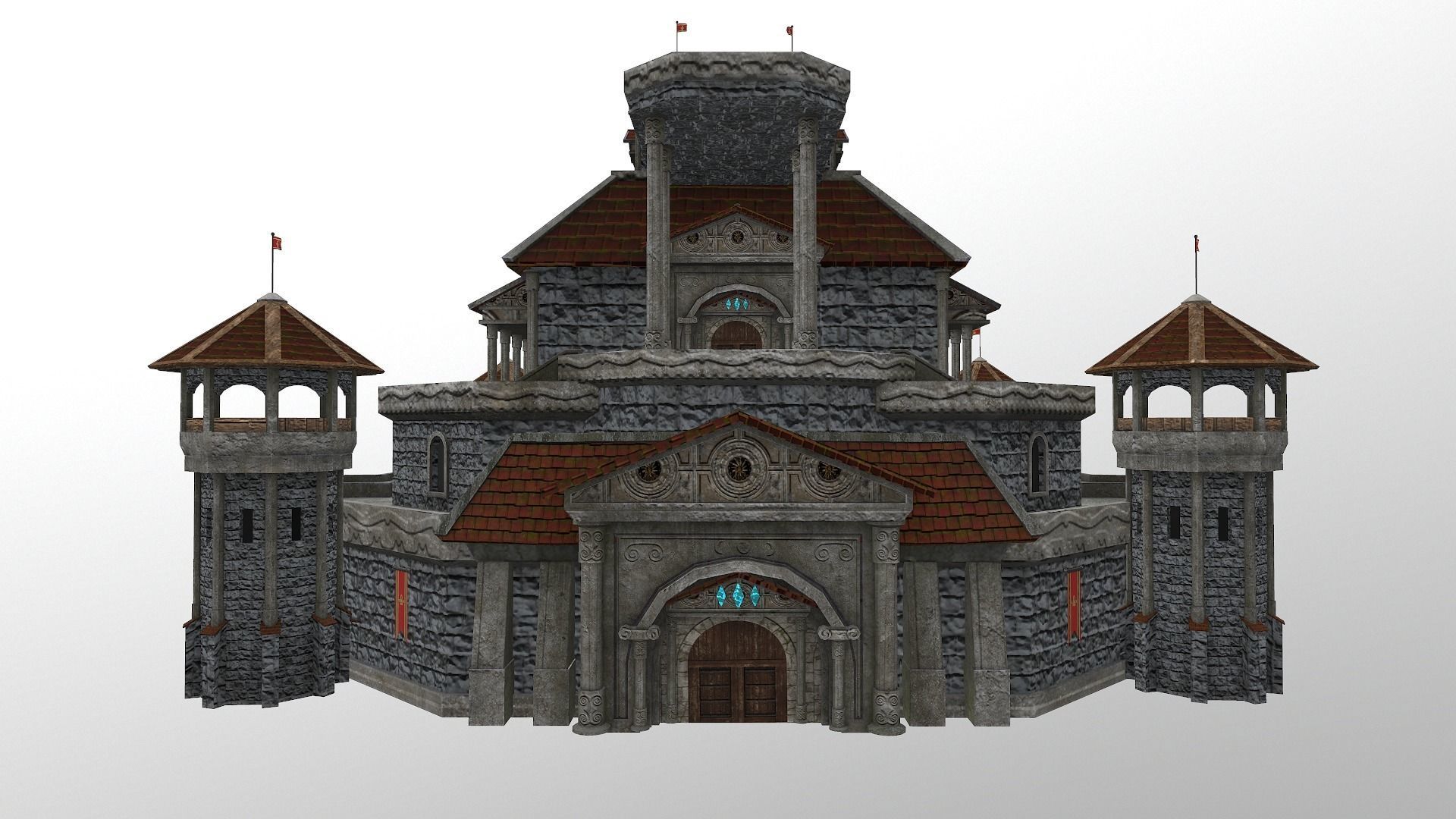  Medieval Castle Level 20 3D model_4