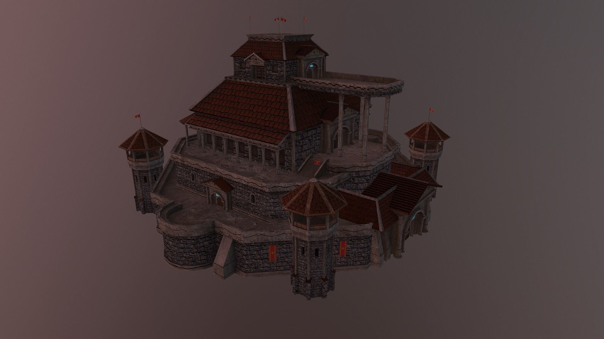  Medieval Castle Level 20 3D model_28