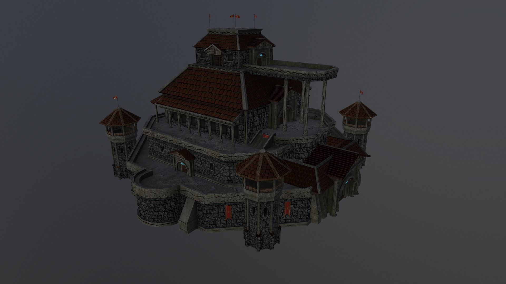  Medieval Castle Level 20 3D model_25
