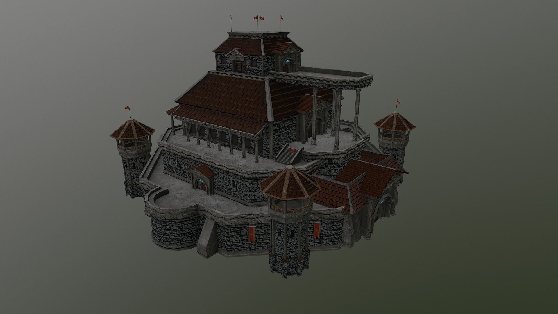  Medieval Castle Level 20 3D model_43