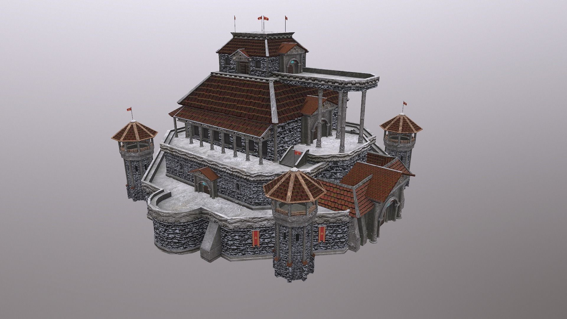  Medieval Castle Level 20 3D model_30