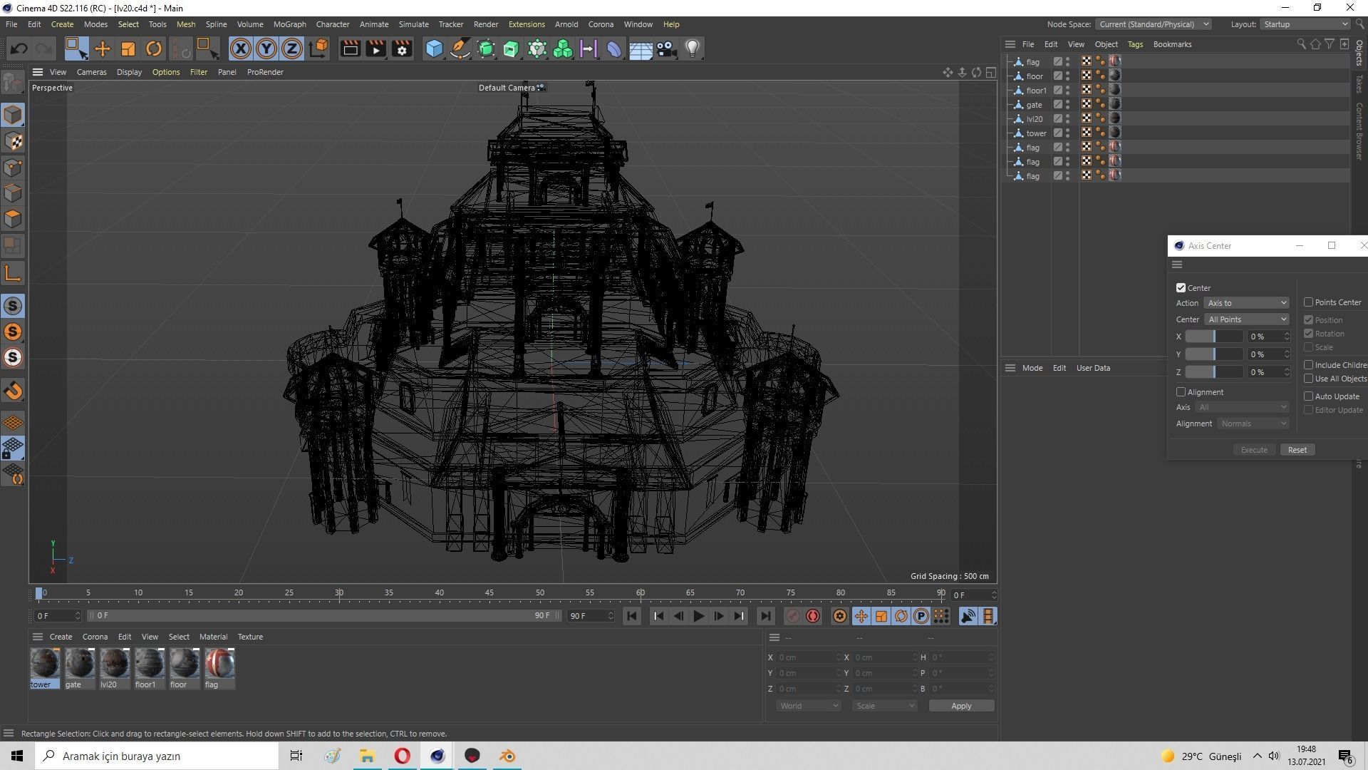  Medieval Castle Level 20 3D model_47