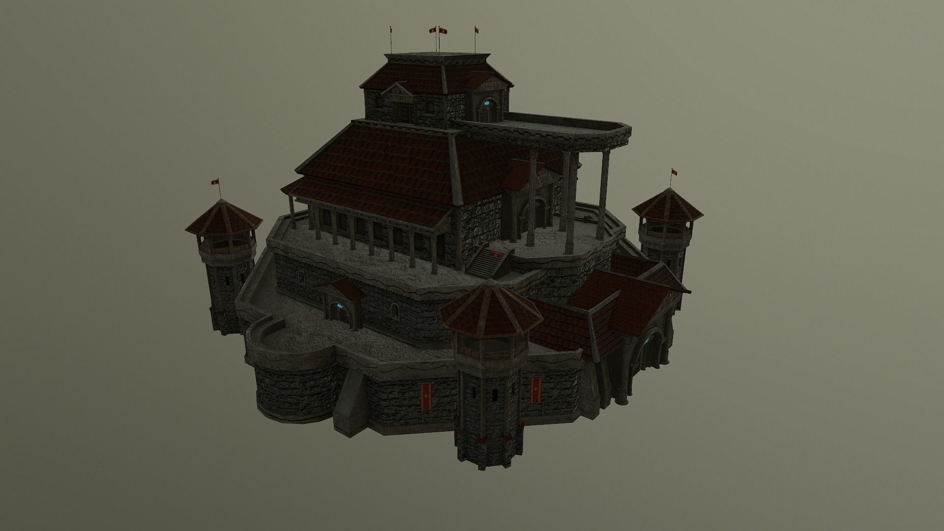  Medieval Castle Level 20 3D model_41