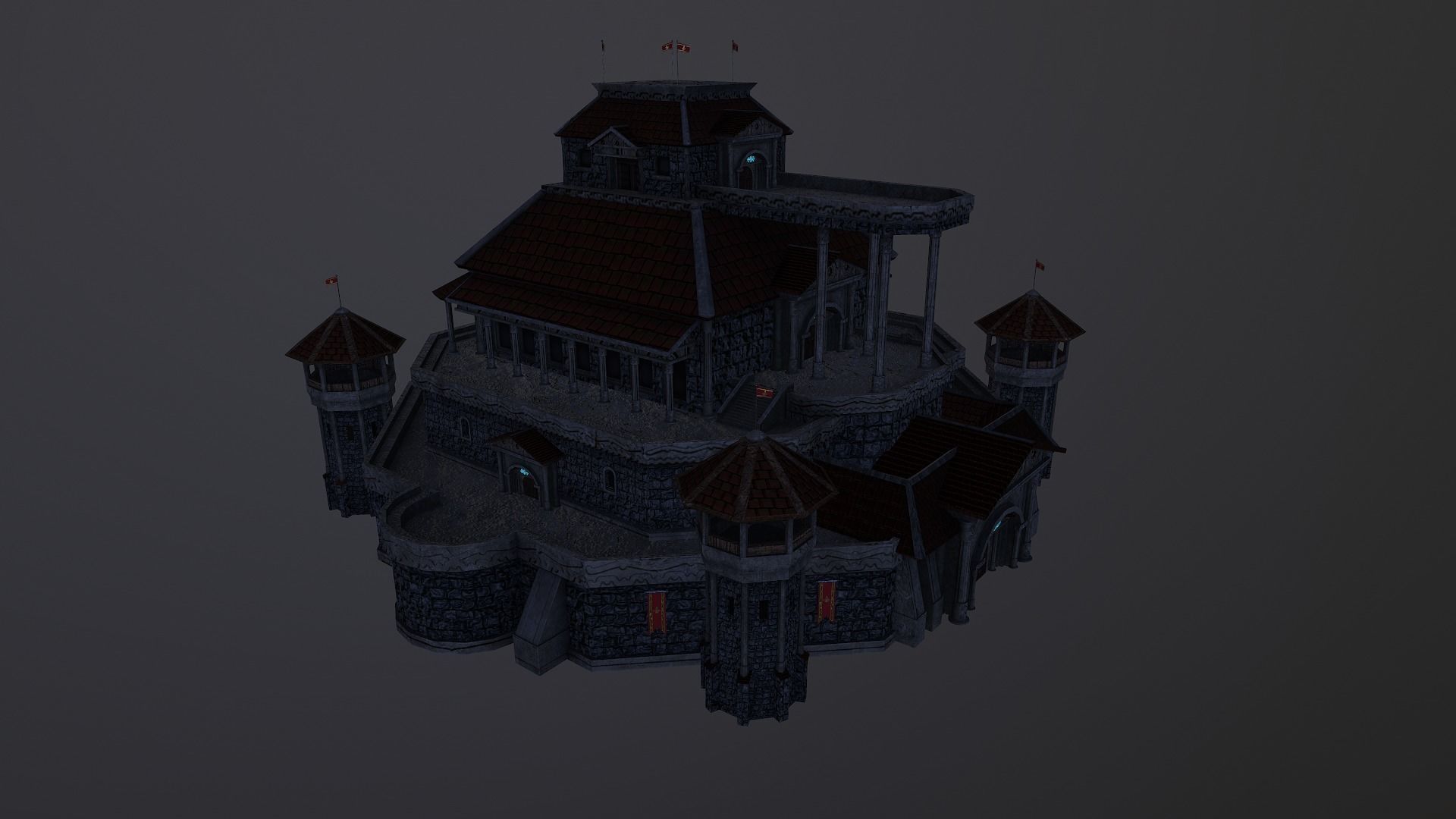 Medieval Castle Level 20 3D model_44