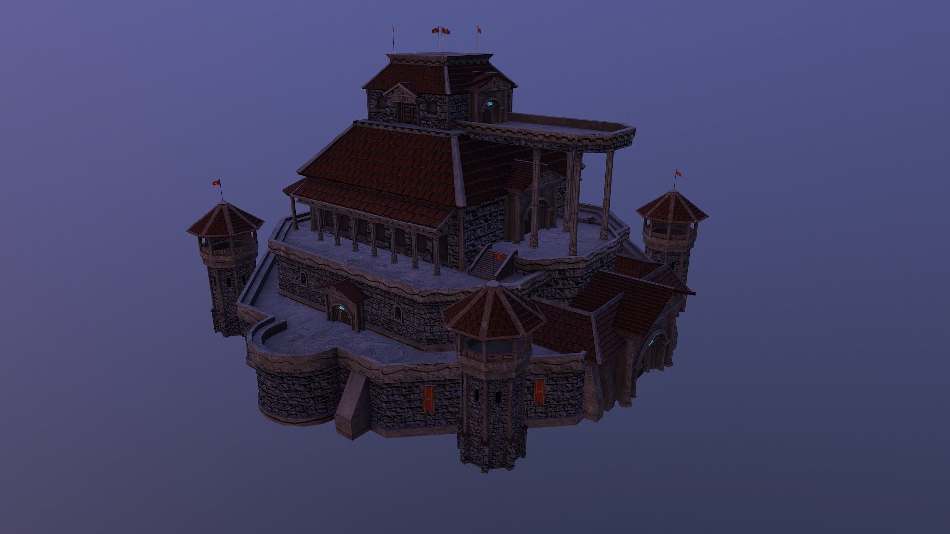  Medieval Castle Level 20 3D model_36